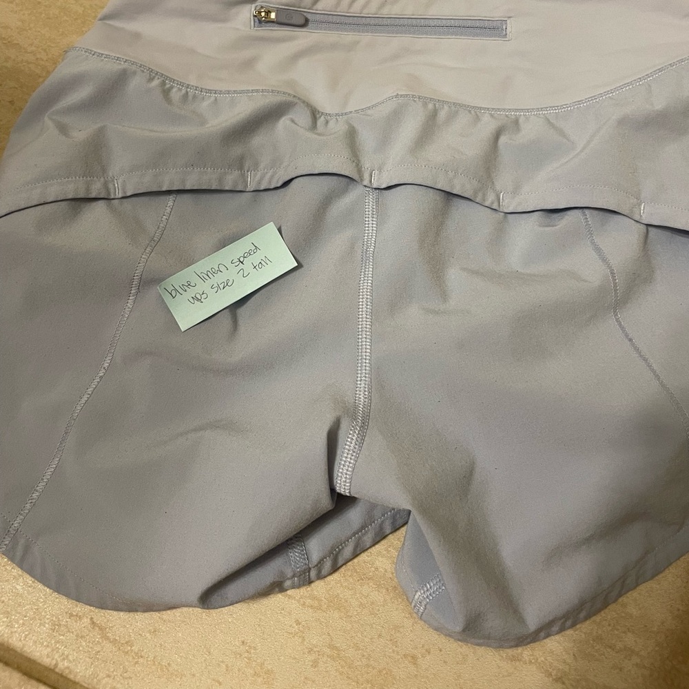 Lululemon speed ups size 2 tall blue linen